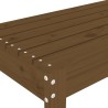 Banc de jardin marron miel 110x38x45 cm bois de pin massif 
