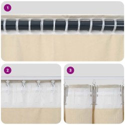 Rideaux opaques avec bande supérieure 2 pièces Jaune moutarde Velours 