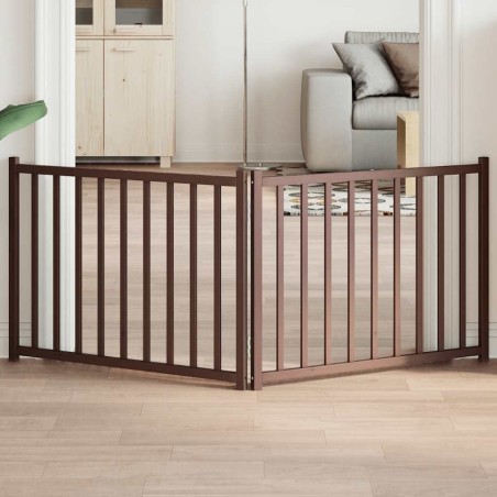 Barrière pour chien pliable 2 panneaux 160 cm bois sapin massif 