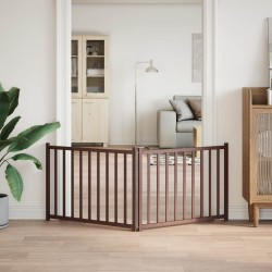 Barrière pour chien pliable 2 panneaux 160 cm bois sapin massif 