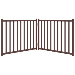Barrière pour chien pliable 2 panneaux 160 cm bois sapin massif 