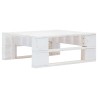 Pouf palette de jardin Bois de pin imprégné de blanc 