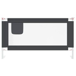 Barrière de sécurité de lit d'enfant Gris foncé 150x25 cm Tissu 