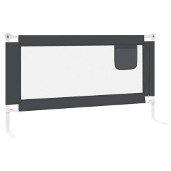 Barrière de sécurité de lit d'enfant Gris foncé 150x25 cm Tissu 