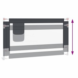 Barrière de sécurité de lit d'enfant Gris foncé 150x25 cm Tissu 