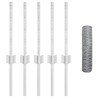 Poteaux de clôture 5 pcs U-Channel 40 cm en acier galvanisé 