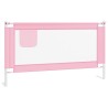 Barrière de sécurité de lit d'enfant Rose 150x25 cm Tissu 