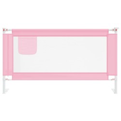 Barrière de sécurité de lit d'enfant Rose 150x25 cm Tissu 