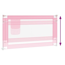 Barrière de sécurité de lit d'enfant Rose 150x25 cm Tissu 