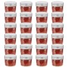 24 pcs Pots à confiture avec couvercles argentés Verre 110 ml 