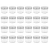 24 pcs Pots à confiture avec couvercles argentés Verre 110 ml 