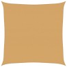 Voile d'ombrage 160 g/m² carré sable 7x7 m PEHD 