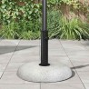 Base de parasol pour poteaux de 37/42/52/58 mm en béton gris clair de 20 kg 