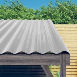 Panneaux de toit 12 pcs Acier enduit de poudre Argenté 60x36 cm 