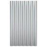 Panneaux de toit 12 pcs Acier enduit de poudre Argenté 60x36 cm 