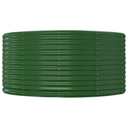 Lit surélevé de jardin Vert 140x140x68cm Acier enduit de poudre 