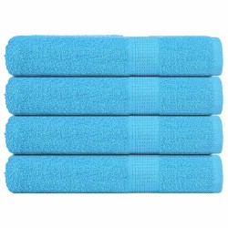 Serviettes de sauna 4pcs turquoise 80x200cm 360 g/m² 100% coton 