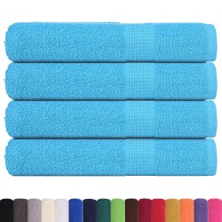 Serviettes de sauna 4pcs turquoise 80x200cm 360 g/m² 100% coton 