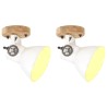 Lampe murale industrielle/de plafond 2 pcs Blanc 20x25 cm E27 