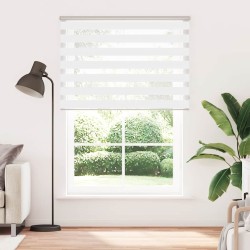 Store zèbre blanc 165x200 cm largeur du tissu 160,9cm polyester 