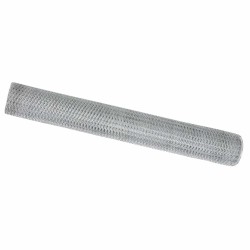 Clôture Hexagonale Grise Argent 1.4 x 25 m Acier galvanisé 