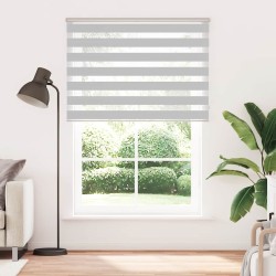 Store zèbre gris clair largeur du tissu 160,9 cm polyester 