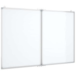 Tableau blanc magnétique pliable 120x80x1,7 cm aluminium 