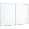 Tableau blanc magnétique pliable 120x80x1,7 cm aluminium 
