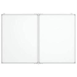 Tableau blanc magnétique pliable 120x80x1,7 cm aluminium 