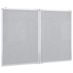 Tableau blanc magnétique pliable 120x80x1,7 cm aluminium 