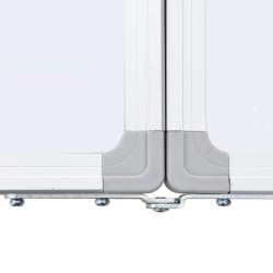 Tableau blanc magnétique pliable 120x80x1,7 cm aluminium 