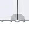 Tableau blanc magnétique pliable 120x80x1,7 cm aluminium 