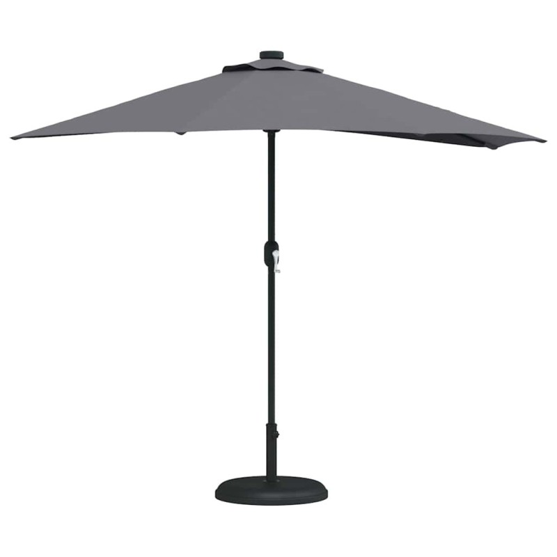 Parasol de jardin Anthracite 294 x 150 x 224 cm tissu 