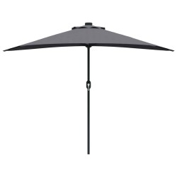Parasol de jardin Anthracite 294 x 150 x 224 cm tissu 