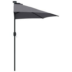 Parasol de jardin Anthracite 294 x 150 x 224 cm tissu 