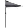 Parasol de jardin Anthracite 294 x 150 x 224 cm tissu 