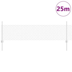 Set de clôture de jardin Ensemble de 2 Acier galvanisé 25 x 0,5 m 