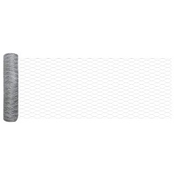 Set de clôture de jardin Ensemble de 2 Acier galvanisé 25 x 0,5 m 
