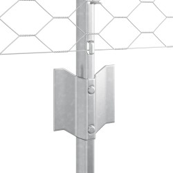 Set de clôture de jardin Ensemble de 2 Acier galvanisé 25 x 0,5 m 