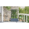 Jardinier avec treillis 2 pcs Gris clair 80x40x143 cm 