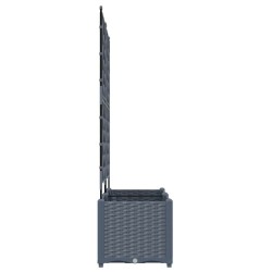 Jardinier avec treillis 2 pcs Gris clair 80x40x143 cm 