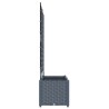 Jardinier avec treillis 2 pcs Gris clair 80x40x143 cm 