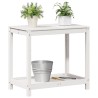 Table de rempotage avec étagère blanc 82,5x50x75 cm massif pin 
