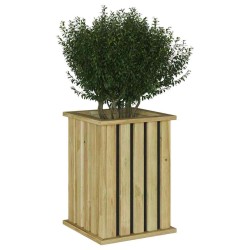 Jardinier en bois de pin traité, 33 x 33 x 45 cm 