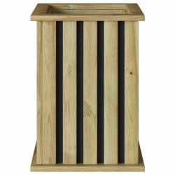 Jardinier en bois de pin traité, 33 x 33 x 45 cm 