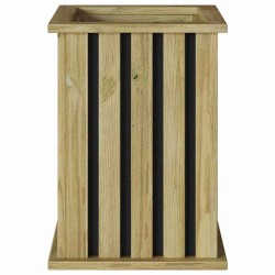 Jardinier en bois de pin traité, 33 x 33 x 45 cm 