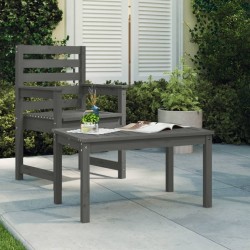Table de jardin gris 82,5x50,5x45 cm bois massif de pin 