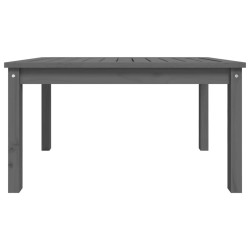 Table de jardin gris 82,5x50,5x45 cm bois massif de pin 