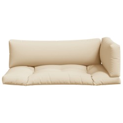 Coussins de palette lot de 3 beige tissu 