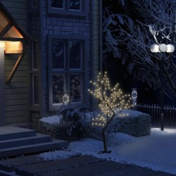 Sapin de Noël 128 LED blanc chaud Cerisier en fleurs 120 cm 